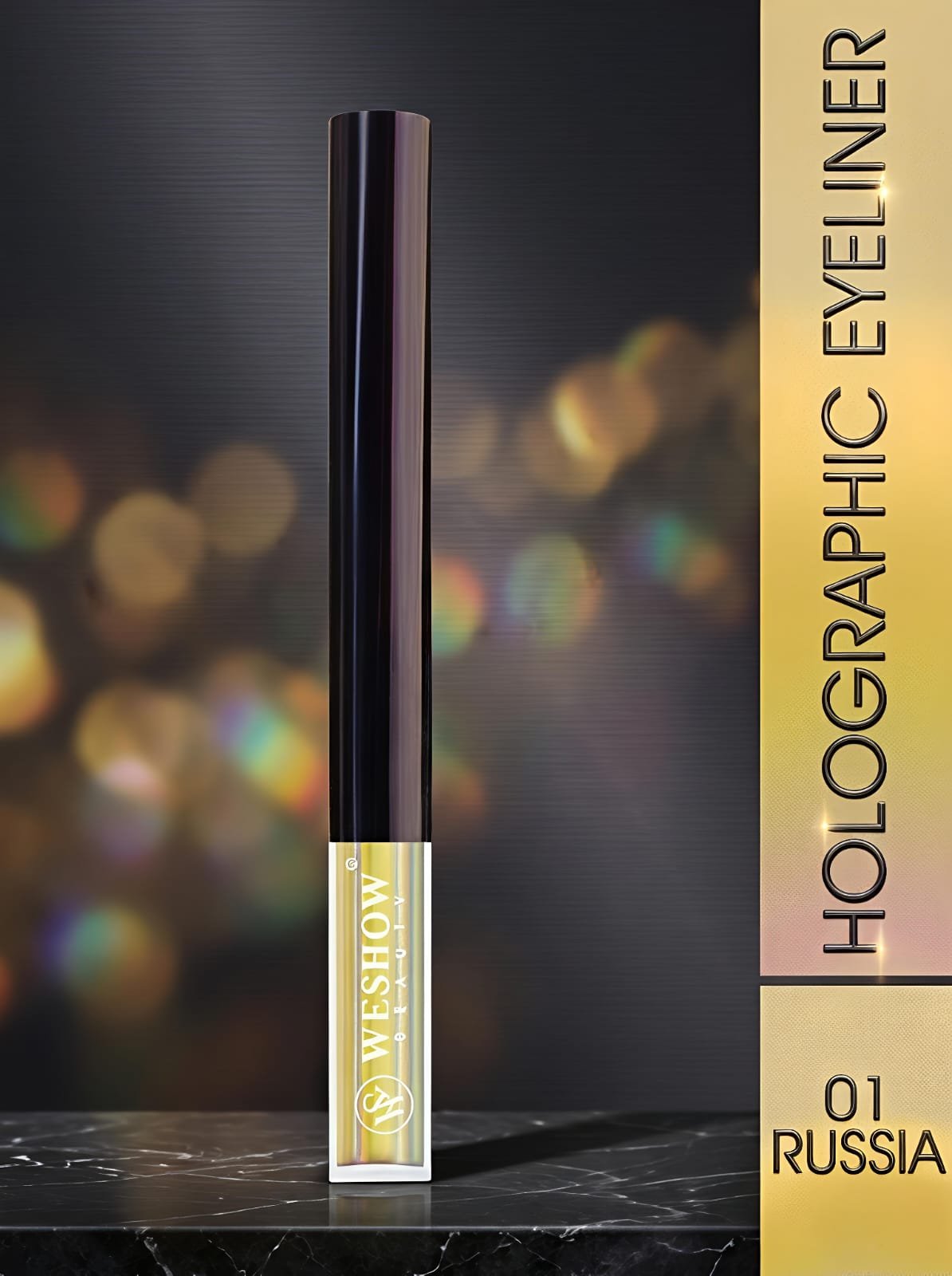 01 russia Multicolor Holographic Shimmery Eyeliner Waterproof Smudge Proof Long Lasting Eyeliner With Easy Application Sh-01 Russia 0.2G - Image 1