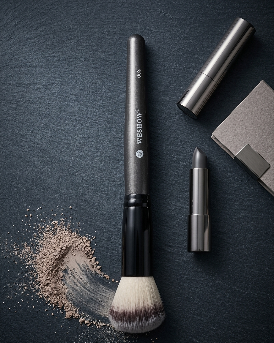 1773657881773 Grey Synthetic Fibres Easy Blender Brush For Makeup-001 - Image 1