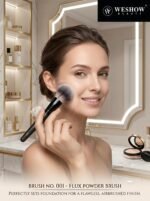 Grey Synthetic Fibres Easy Blender Large Brush For Makeup-001 - Image 2