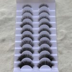 Black Luxury False Mink Eyelashes Pair Of 10 - Image 4