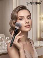 Grey Synthetic Fibres Easy Blender Large Brush For Makeup-001 - Image 3