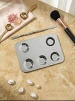 Professional Mixing Palette Stainless Steel Dual Ended Spatula Ideal For Cosmetics And Nail Art