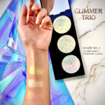 Weshow Beauty Prismatic Glitter Eyeshadow Palette – High Pigment Shimmer Eye Makeup-02 Glimmer Trio
